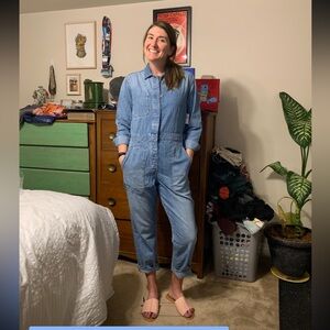 Gap denim jumpsuit
